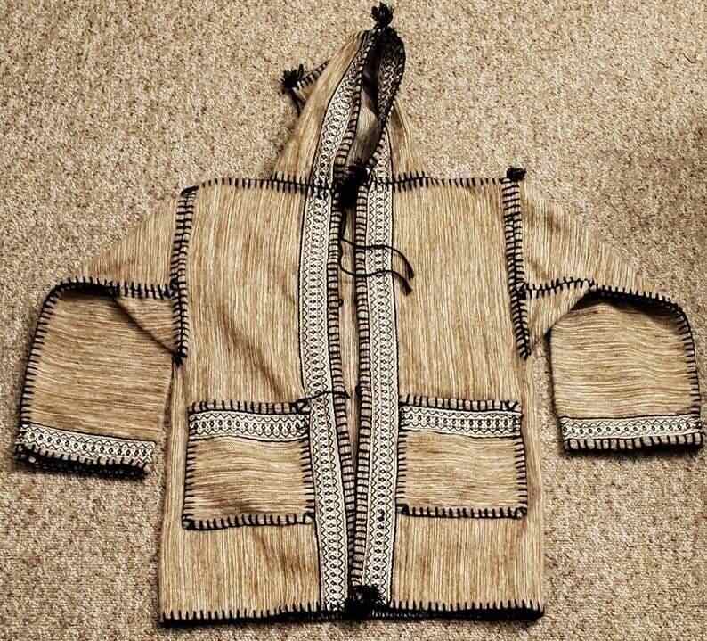 Handmade sheep wool coat