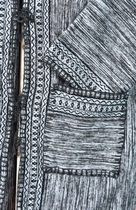 Grey Handmade sheep wool coat | Kachabia